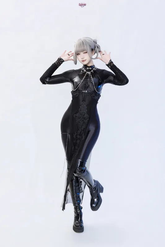 黑靡烟旗袍 - 柒柒要乖哦