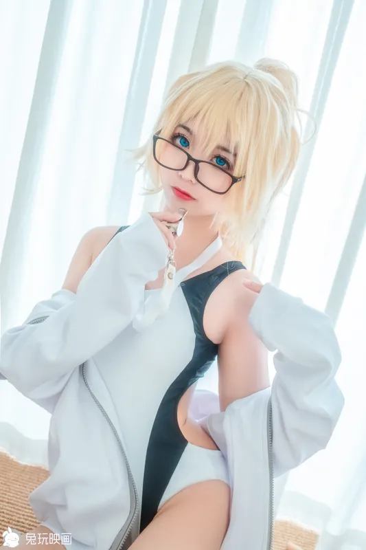 兔玩映画 夏日泳装 Vol.043 眼镜娘 - 兔玩映画